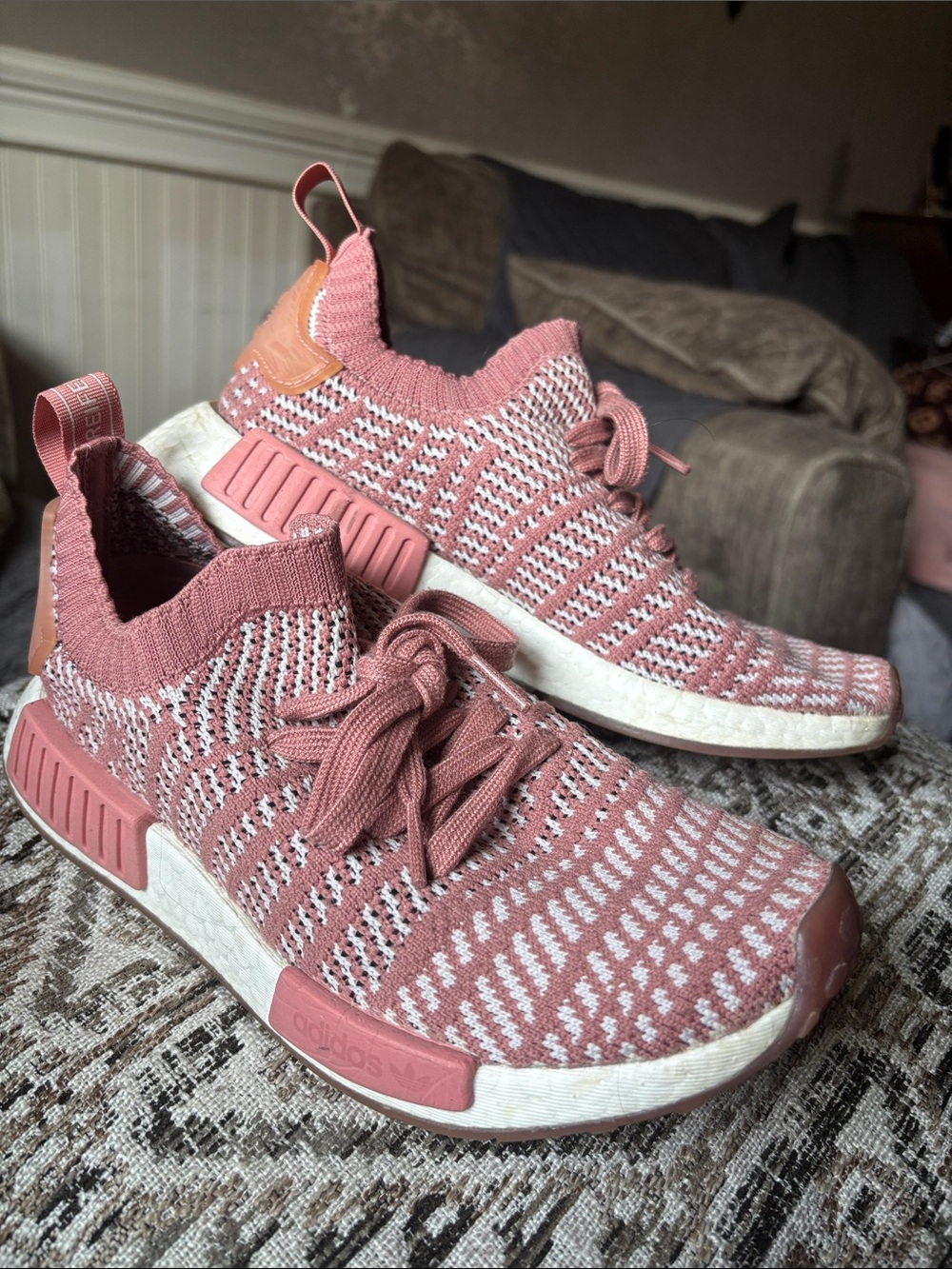 adidas Boost Women's Rose Pink Knit Sock Sneakers
